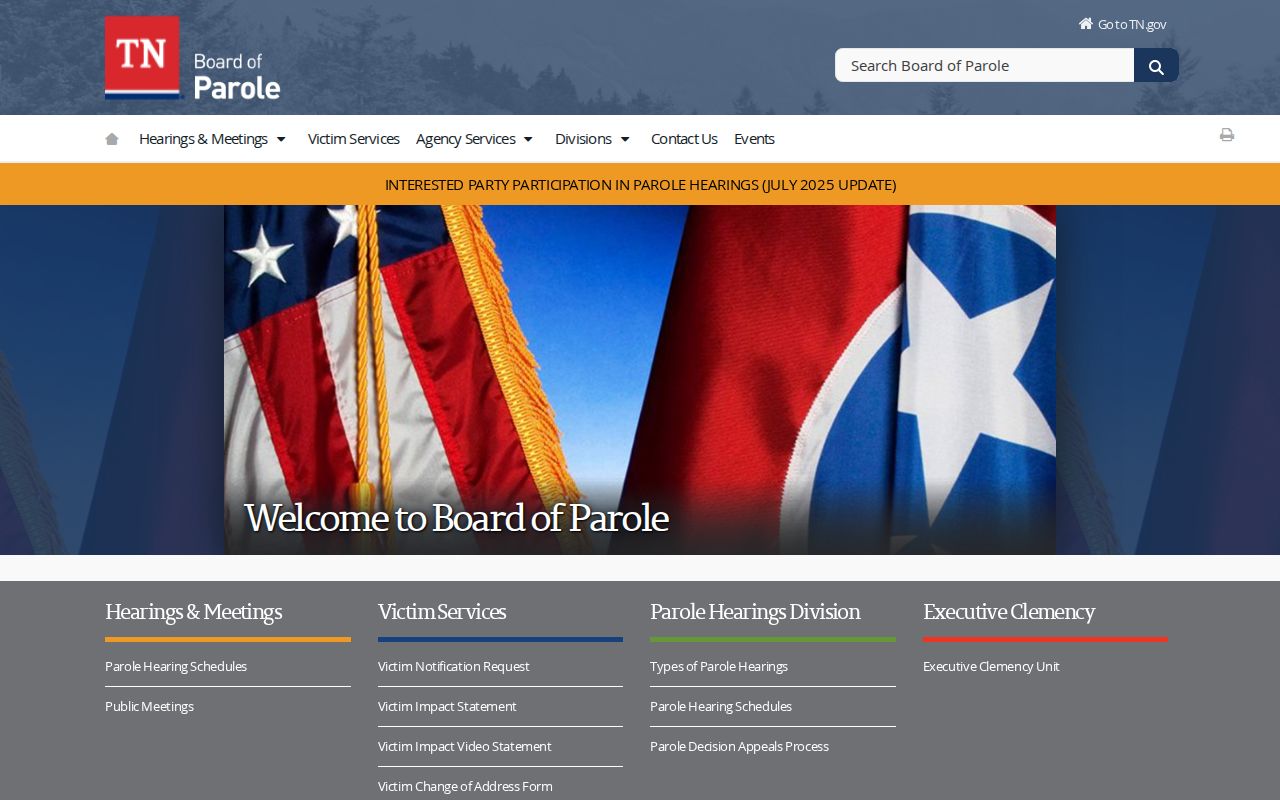 Tennessee Board of Parole official page for Maury County felony record context